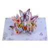 Blue and Purple Butterfly 3D Pop Up Greeting Card