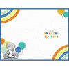 Bear With Football Open Birthday Male Card