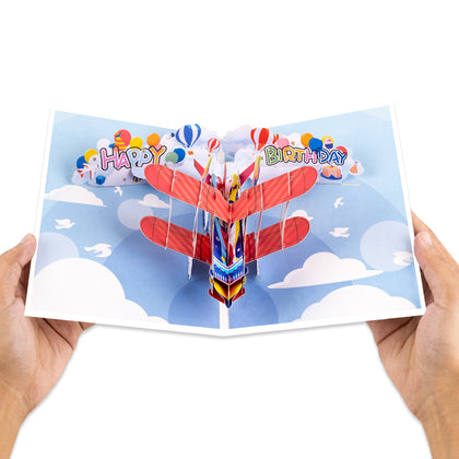 Wings of Joy 3D Airplane Pop Up Kids Birthday Card