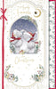 Bears Dancing Fiancée Luxury Handmade Christmas Card