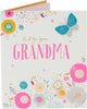 Flower & Butterfly Design Grandma Birthday Card