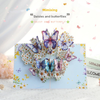 Flower & Butterfly Blue 3D Pop Up Greeting Card