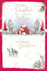 Xmas Socks Daughter And Your Partner Christmas Card