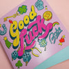 Neon Colour Design 'Icons' Contemporary Good Luck Card