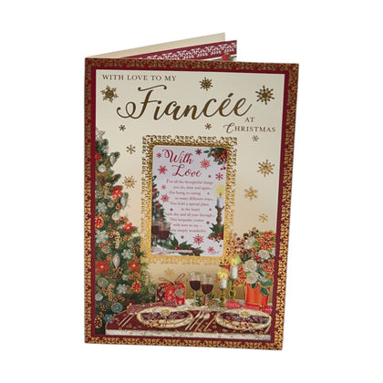 For Grandson & Family Heartwarming Christmas Card with Keepsake Card