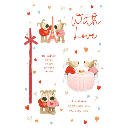 Boofle Near Eiffel Tower Valentine's Day Card