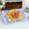 Butterfly on Sunflower 3D Pop Up Greeting Card