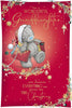 Bear With Gift Bags Wonderful Granddaughter Christmas Card