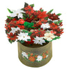 Christmas Poinsettia Bouquet Holiday Pop Up Card