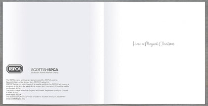 Pack of 8 Santa Climbing The Chimney RSPCA Charity Christmas Cards