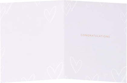 Champagne Glass Design Engagement Congratulations Card