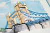 Quilling London Tower Bridge Lavish London Hand-Finished Art Greeting Card Frameable Art