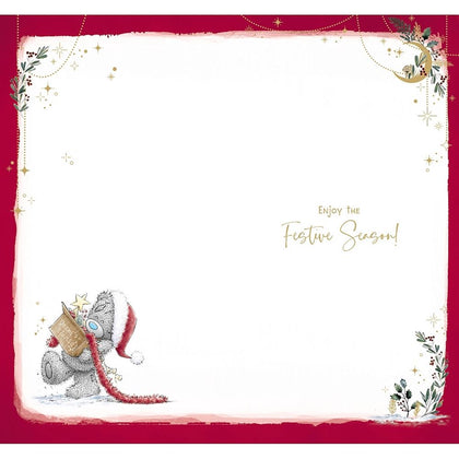 Bear And Xmas Tree Christmas Card