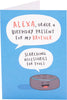 Funny Alexa Design Brother Birthday Card