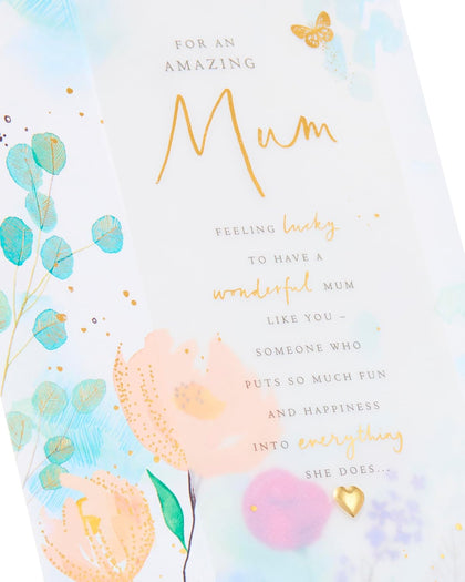Flowers Design For Mum Mother's Day Card