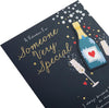 Champagne Bottle & Glasses Design Someone Special Valentine's Day Card