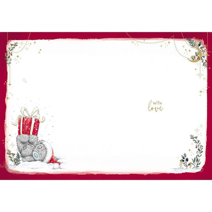 Bear Wrapping Present Christmas Card