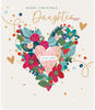 Foliage Heart Design Daughter Christmas Card