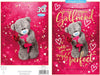 Bear Holding Rose And Envelope Girlfriend Keepsake 3D Valentine's Day Card