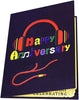 Music Party 3D Pop Up Anniversary Card with Personalized Numbers