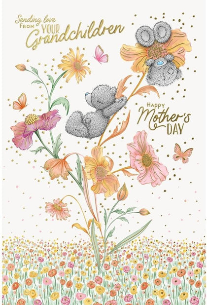 Bears Playing In Flowers From Your Grandchildren Mother's Day Card