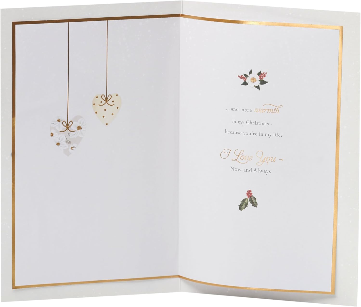 UK Greetings Weihnachtskarte Für Ehefrau – Romantisches Mond-Design Mit Goldfolie, 159 X 184 Mm