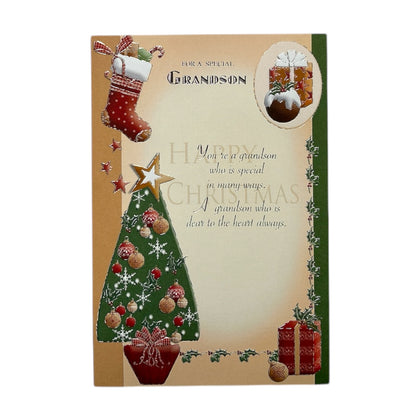 For Special Grandson Sweet Sentiments Traditional Christmas Card
