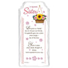 A Special Sister Flower Design Sentimental Handcrafted Ceramic Plaque