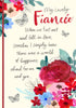 Willow Flral Bouquet Fiancée Birthday Card