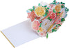 Half‑Masked Floral Bloom 3D Pop Up Greeting Card