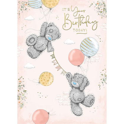 Bears Holding Bunting Birthday Card