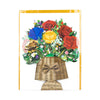 Basket of Colourful Roses Design 3D Pop Up Card