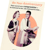 Vintage Couple Washing Dishes Anniversary Card