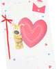 Boofle With Big Heart Design One I Love Valentine's Day Card