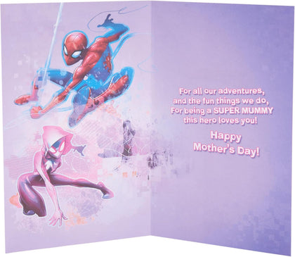 Marvel Spiderman From Your Little Hero Design Mother's Day Card