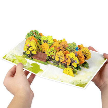 Golden Ginkgo Autumn Pop Up Greeting Card