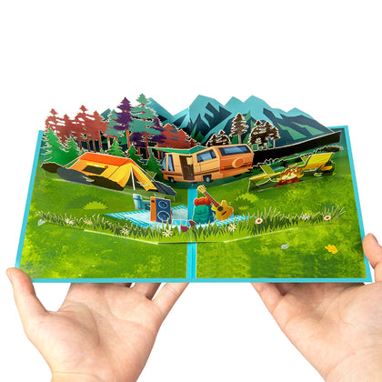 Campfire Moments 3D Forest Camping Pop Up Card