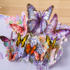 Blue and Purple Butterfly 3D Pop Up Greeting Card