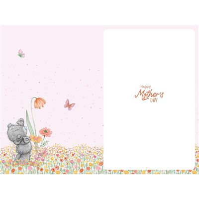 Bear Climbing Flower Stem To Mum Mother's Day Card