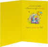 Yellow Bird Reading Funny Dad Birthday Card