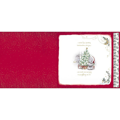 Bears Snuggling In Santa Hats Wife Luxury Extra Large Boxed Handmade Christmas Card