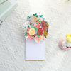 Half‑Masked Floral Bloom 3D Pop Up Greeting Card