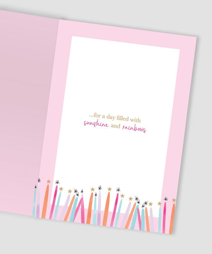 Rainbowtastic Cake! To A Totally Amazing Granddaughter Birthday Card