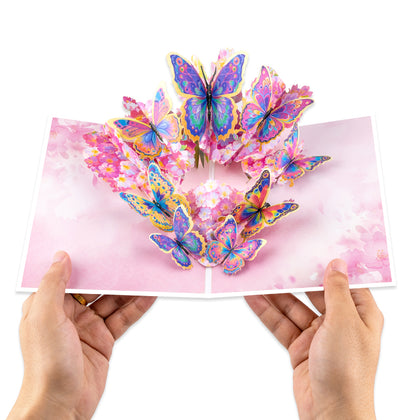 Wings of Color Cherry Blossom 3D Pop Up Greeting Card