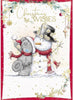 Bear With Snowman Christmas Wishes Card