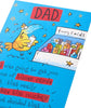 Yellow Bird Reading Funny Dad Birthday Card