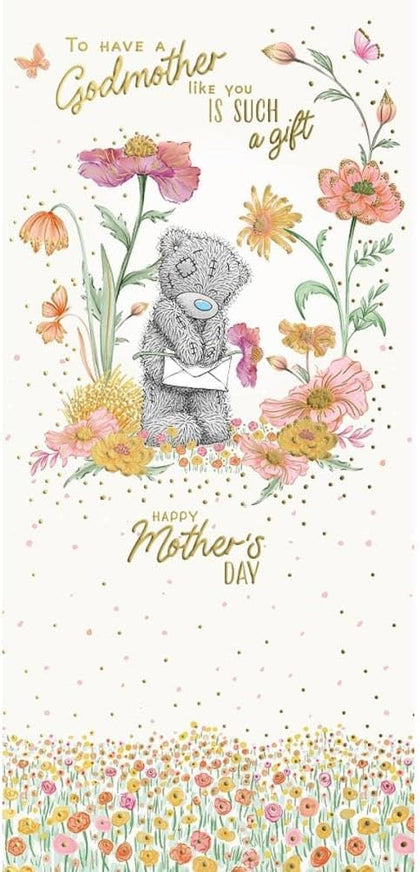 Bear And Envelope Godmother Mother's Day Card
