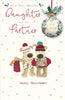 Boofle Holding Gifts Daughter & Partner Christmas Card