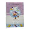 Soft Purple Colour Scattered Hearts Design Baby Boy Greeting Card