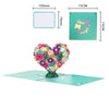 Floral Heart Wreath 3D Pop Up Thank You Card